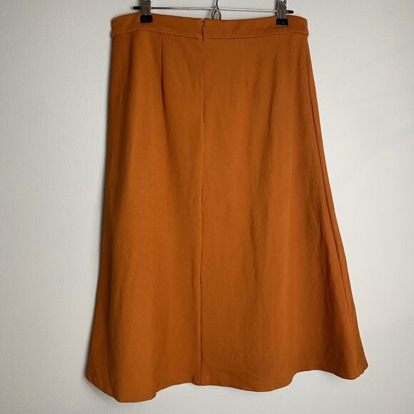 Liz Claiborne Terracotta A-Line Midi Skirt with Side Zip, size 4 - Picture 5 of 6